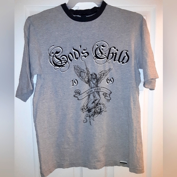 VINTAGE SEAN JOHN GODS CHILD T-SHIRT SZ M P.Diddy Puff Daddy Collectable - Picture 1 of 3